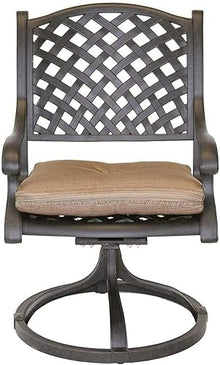 Sunvuepatio Cast Aluminum Patio Dining Set 11 Piece Outdoor Furniture 46"x120" Rectangle Table Desert Bronze