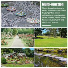 Kunovo Mosaic Garden Stepping Stone, Multicolored Round Walkway Landscaping Decorative Stones, Eco-Friendly Resinous Outdoor Pathways Décor Pavers (Size : 1 Pack), 58741