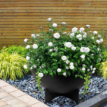 RTS Home Accents 36” Massive Outdoor Solerno Garden Planter, Made from 100% Recycled Material, Weather-Resistant, Black - Durable, Stylish Planter for Large Outdoor Gardens and Landscaping