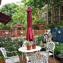 Outdoor Garden Parasols Outdoor Sun Shade Umbrella for Beach/Pool/Patio/Coffee 2.7 m (9 ft) Red Garden Parasol with Crank Tilt 8 Sturdy Steel Ribs