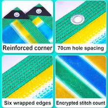 ZMNXAS 90% Colorful Rainbow Shade Cloth with Grommets,Blocking Mesh Tarp,Plants Shade Net Cover,Garden Shade Net,Sunblock Shade Sails,Outdoor Sun Protection for Patio Garden Pergola(10x164ft(3x50m))