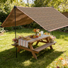 Rectangle Sun Shade Sail Canopy, 22' x 36' Patio Shade Cloth Outdoor Cover - Sunshade Fabric Awning Shelter for Pergola Backyard Garden Carport (Brown)