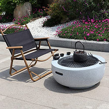 Fire Pit Outdoor Wood Burning fire Pit, Villa Courtyard Imitation Marble Garden fire Pit, Picnic Barbecue Grill