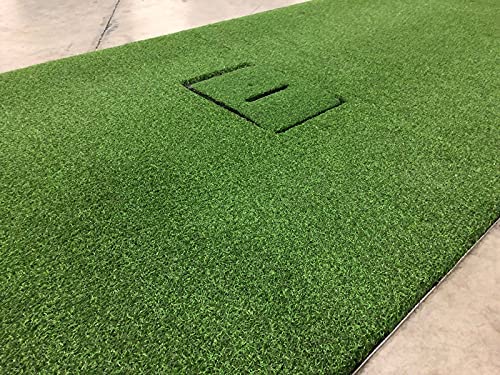PREMIUM PRO TURF Golf Mat 5' x 10' for Optishot Simulator - Right & Left Handed - Wooden Tee Holder