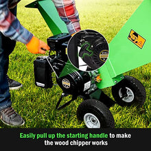 GARDENBEAUT R30 Wood Chipper 7HP Gas Powered, 3" Inch Max Cutting Diameter, All Steel Construction, Heavy Duty Shredder Mulcher 15: 1 Reduction