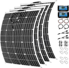 KZZAAO 1600 Watt Solar Panel Kit, 4 × 400 Watt Flexible Solar Power Panel Photovoltaic Module with 40A Solar Charge Controller