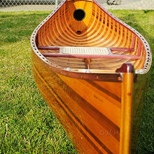 Wooden Boat USA 10-Foot Wooden Canoe with Ribs Curved Bow Natural Wood