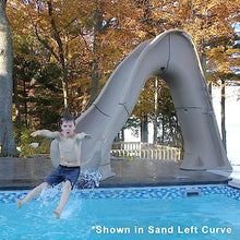 Global Pool Products Tidal Wave Inground Pool Slide Left Curve Grey