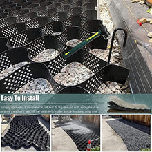 Geogrid Driveway, Gravel Grid Heavy Duty Geocell Ground Grid Stabilizer for Outdoor Parking Lots Garden Walkways, 2/3/ 4/6/ 7/9/ 10 M Gravel Pavers, Filled Load 3000KG ( Color : W x L , Size : 6x9 m/2