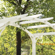 MELPHI Wooden Garden Arch with Gate, Wooden Garden Trellis, Horticulture Garden Arch Arbor for Climbing Planting Plant Stand in Garden Yard Outdoor (Color : White)