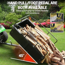 Garden Utility Trailer Heavy Duty Steel Dump Cart with Removable Sides Garden Dump Cart, for Lawn Tractors