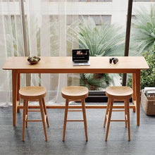 Bar Height Table Solid Wood Bar Table Home High, Modern Long Narrow, Suitable for Cafes, Balconies, Bars