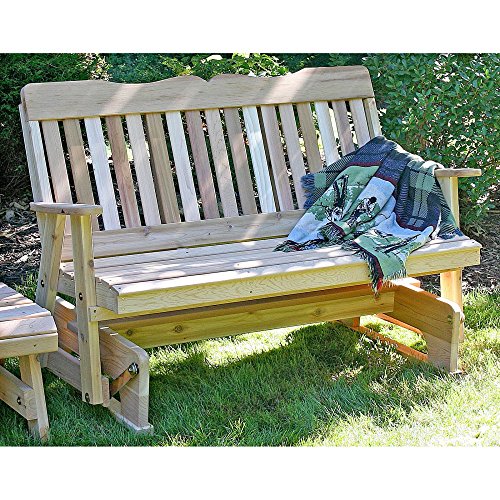 Creekvine Designs Cedar Countryside Rocking Glider Size: 4'