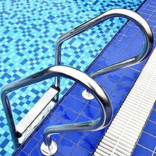 Swimming Pool Ladder 304 Stainless Steel Swimming Pool Ladder with 3-Layer Anti-Skid Ladder Water Park Ladder no Embedded/Silver / 54×58×150cm (Silver 54×58×150cm)