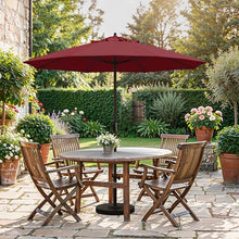 California Umbrella 12-Year Protection 7.5-Ft Outdoor Patio Umbrella, Sunbrella Fade-Resistant Fabric, Auto-Tilt, Heavy Duty Aluminum Frame, 8 Reinforced Ribs for Pool or Deck, Bronze Pole, Jockey Red