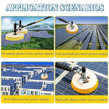 Multifunctional Electric Solar Panel Cleaner with Rotating Double Brush Head, Water Fed Pole Kit for PV Panel Washing, House Siding, Pool Tiles & Outdoor Surface Cleaning, Dual/Single Single Head 2m