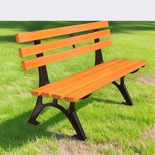 XIXSERTHIA Garden Bench Outdoor Park Bench Leisure Cast Aluminum Backrest Chair Long Stool Courtyard Open Air Patio Seat Outdoor Bench(1.8m)