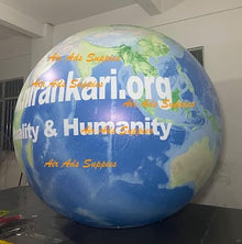 Air-Ads Supplies 6.5ft Giant Inflatable Globe Map Balloon Blue