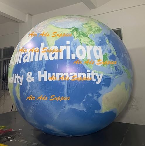 Air-Ads Supplies 16ft Giant Inflatable Globe Map Balloon Blue