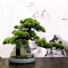 Artificial Bonsai Simulated Pine Bonsai Decoration Pine Bonsai Living Room Indoor Artificial Bonsai Decoration for Home Office (Color : Gold) (Gold)