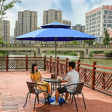 QZQHNYJ Umbrella 2 M/6.6ft Garden Parasol Umbrella Outdoor Sun Shade, Thickened Polyester Large Sun Parasol with Double Canopy, UV Protection & Waterproof
