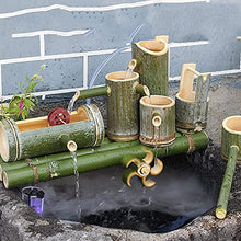 Water Features for The Garden Bird Bath Bamboo Fountain Bamboo Pipe Filtration and Pumping, Scenic Water Circulation System Water Feature Pump (7(100cm/39.3in)) ()