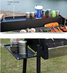 NMGMJQ Barbecue Charcoal Grill Charcoal Grill Outdoor Grill Smoker Grill Perfect for Camping Picnics Backyard BBQs Charcoal BBQ Grill