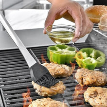 5 piece Set of Stainless Steel BBQ Barbecue Forks Food Tongs Oil Brushes Cooking Tools