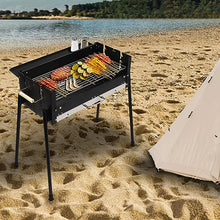 EKSMA Barbecue Charcoal Grill,Stainless Steel Folding Portable BBQ Tool Kits for Outdoor Cooking Camping Hiking Picnics,Casual BBQ Grill，Height Adjustable Barbecue Grills