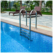 Swimming Pool Ladder, 2-Step In-Ground Stainless Steel Step for Indoor/Outdoor Pool, Heavy Duty Non-Slip Ladder, Quick Mount Base
