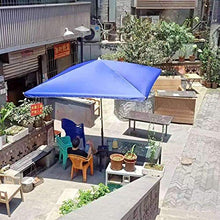Summer Large Parasol Double Layer Umbrella Cloth, Outdoor Rectangular Folding Parasol Canopy Shade for Beach, Garden, Patio, Market, 200 x 200 cm, 220 x 180 cm (Red 2.2 m x 1.8 m) (Blue 2.2 m x 1.8 m)