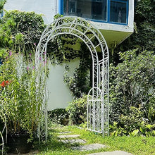 MELPHI Garden Arbor with Gate, Metal Garden Arch with Trellis for Climbing Plants, Roses, Vines, Outdoor Garden Archway for Wedding Bridal Party Decoration Ceremony (Color : Green)