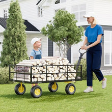 Litake Steel Garden Cart Wagon,1400LBS Capacity,with Removable Mesh Sides