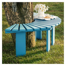 BXKCFYBSQ Semi-Circular Tree Bench,Outdoor Furniture Decoration Seating,Garden Balcony Flower Stand,Free Combination of Shapes,Capacity 400KG(Blue)