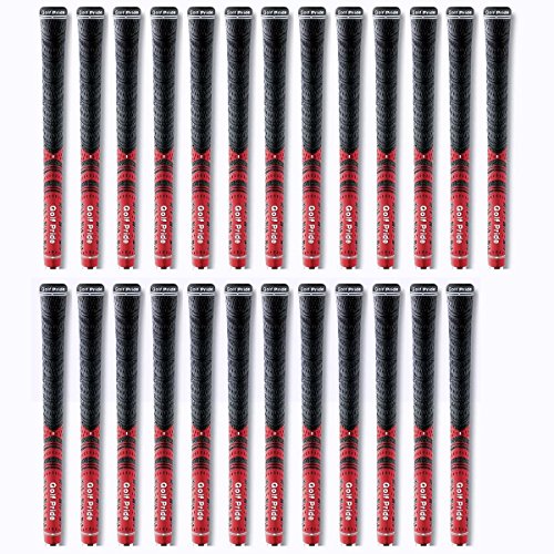 Golf Pride New Decade Multicompound MCC 0.600 Golf Grip Bundle (25 Piece) Red