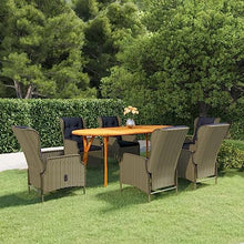 QINXIXINAIXI Dining Set Brown Acacia Wood, PE Rattan, Steel Large Chic Outdoor Furnishings Outdoor Furniture Set Garden Furniture Set Outdoor Sofa Set