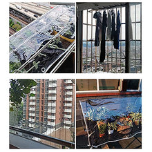Heavy Duty Waterproof PVC Transparent Tarpaulin Clear Vinyl Tarp Cover,0.35mm Moisturizing Awning Canopy Patio Enclosure,Flower-Plant Leaf Covered Rainproof,Clear_1.8x3m/5.4x9ft (Clear 3x3m/9x9ft)