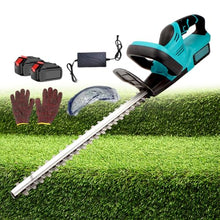 pealiritansemen Cordless Shrubber Shear + Grass Handheld Trimmer, 48 Cm Double-Edged Blade, Garden Cutting Edge Trimmer, 3000 mAh Removable Battery, for Trimming Hedges, Shrubs, Tea Trees,2batteries