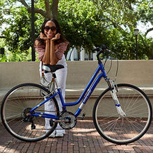 ROYCE UNION RMY 700c Womens 21-Speed Hybrid Comfort Bike 17" Aluminum Frame Pearl Blue