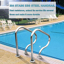 Pool Railing 304 Stainless Steel, Swimming Pool Handrail with Blue Grip Cover, for Commercial Spaces and Private Swimming Pools ()