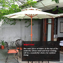 USZWBY 2.7M Wide Garden Parasol Umbrella with Crank,Double Top Umbrella Shades for Outdoors/Beach/Pool/Patio