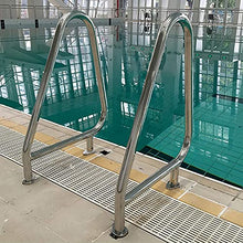 MSHOSAC Pool Handrail,304 Stainless Steel Staircase & Pool Handrail, Easy Mount Grab Rail with Complete Accessories, Durable Safety Railing for Swimming Pools & Steps