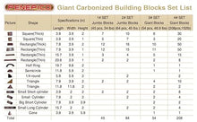 penepico Mega Outdoor Carbonized Wooden Building Blocks Set 54 pcs Jumbo Set