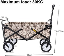 DUANZEYUQA Folding Garden Wagon Cart Outdoor Park Foldable lity Wagon Picnic Camping Cart for Outdoor/Festivals/Camping