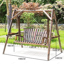 KYTGFH Patio Swing Porch Hang Club Bench Chair,Deluxe Wooden Arc Frame Hammock 3 Person Garden Swing Outside Furniture Patio Swing Outdoor Lounge Chair