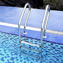 Swimming Pool Handrail 304 Stainless Steel Swimming Pool Grab Rail with 2 Non-Slip Pedals for Garden Backyard Pools/Silver / 1mm (Silver 1mm) (Silver 1mm)