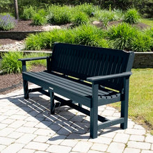 Sequoia Professional Commercial Grade Exeter Garden Bench, 6ft, Federal Blue