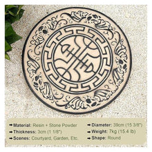 Garden Stepping Stone,Decorative Stone for Garden, Garden Stepping Stone, Outside Paving Stone Kits, for Lawn Pathway(39cm (15 3/8"))