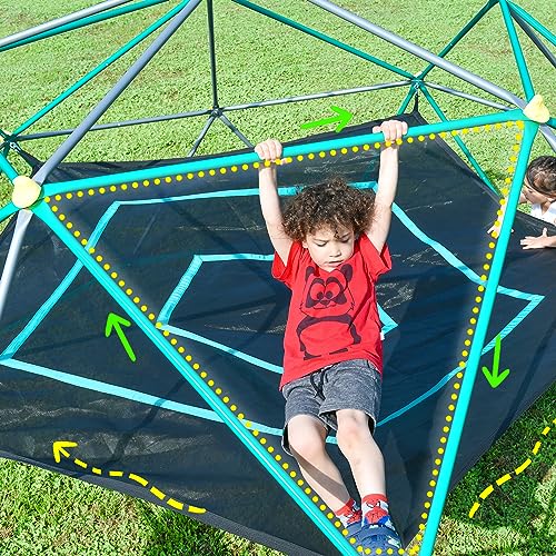 KOZYSPHERE 13ft Geometric Dome Climber Play Center Green/Grey