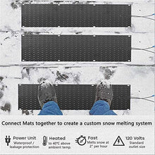 Snow Melting Mat for Snowy Paths to Hot Tubs,Heated Outdoor Walkway Stair Snow Melting Pad,Melts 2 Inches o of Snow Per Hour,Anti-Slip Traction,Prevents Ice Accumulation,20 * 30inch(50.8 * 76.2cm)